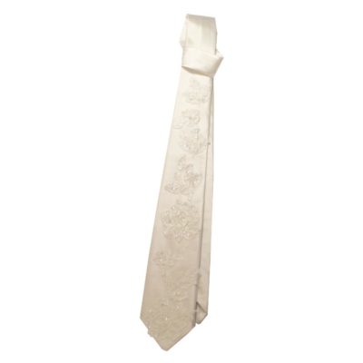 L.valkoinen silkki solmio