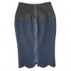 gray blue Burberry skirt,back
