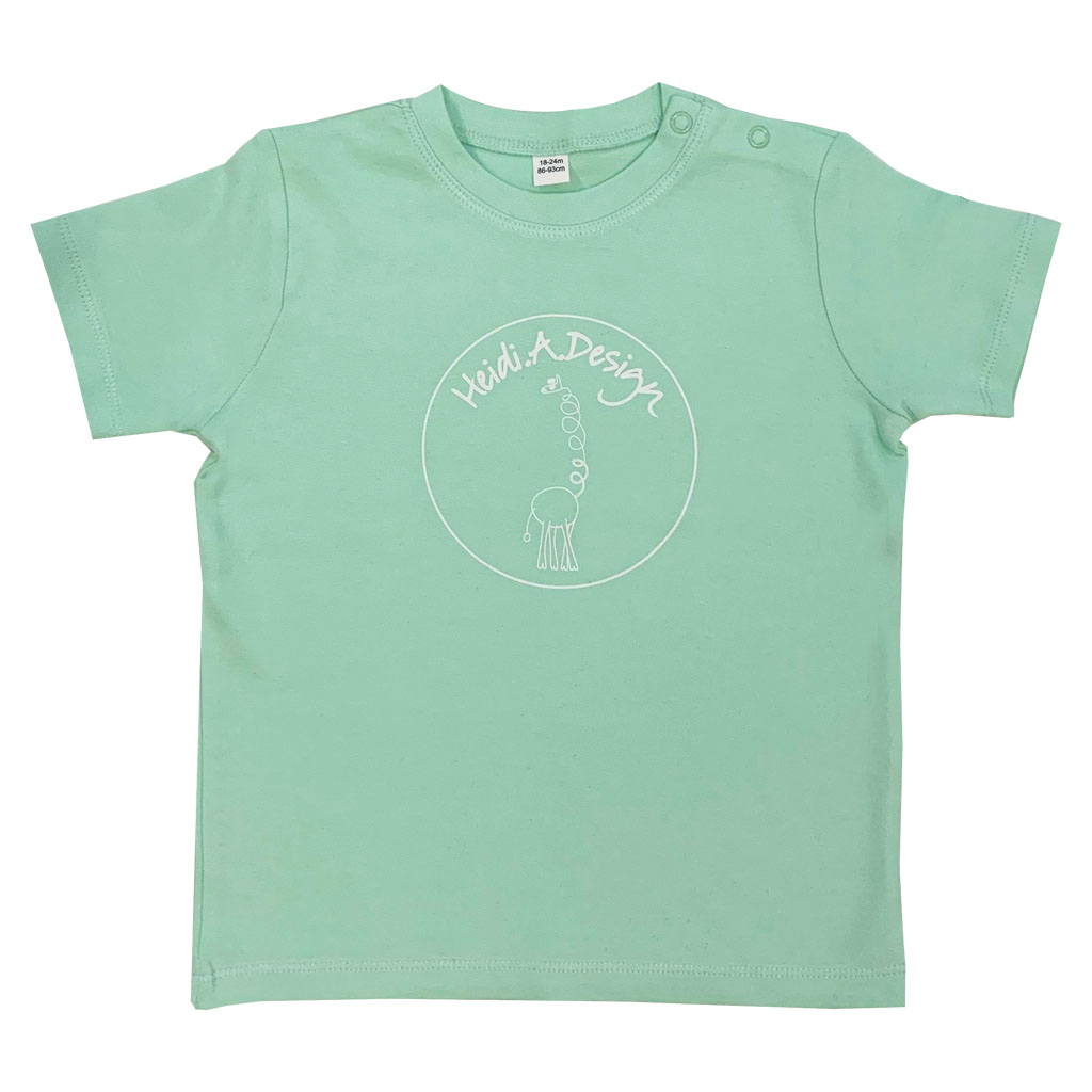 Mint green logo t-shirt - Heidi.A.Design